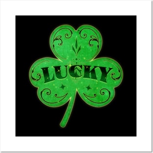 St. Patrick's Day Clover Lucky Emblem Design Posters and Art